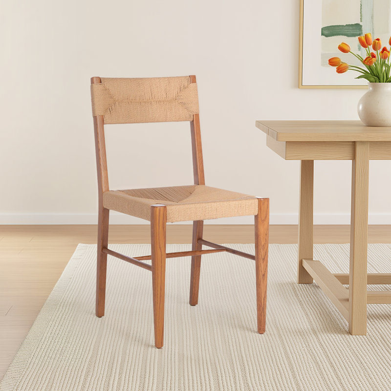 Gettysburg Solid Wood Solid Back Side Chair, Natural, Natural