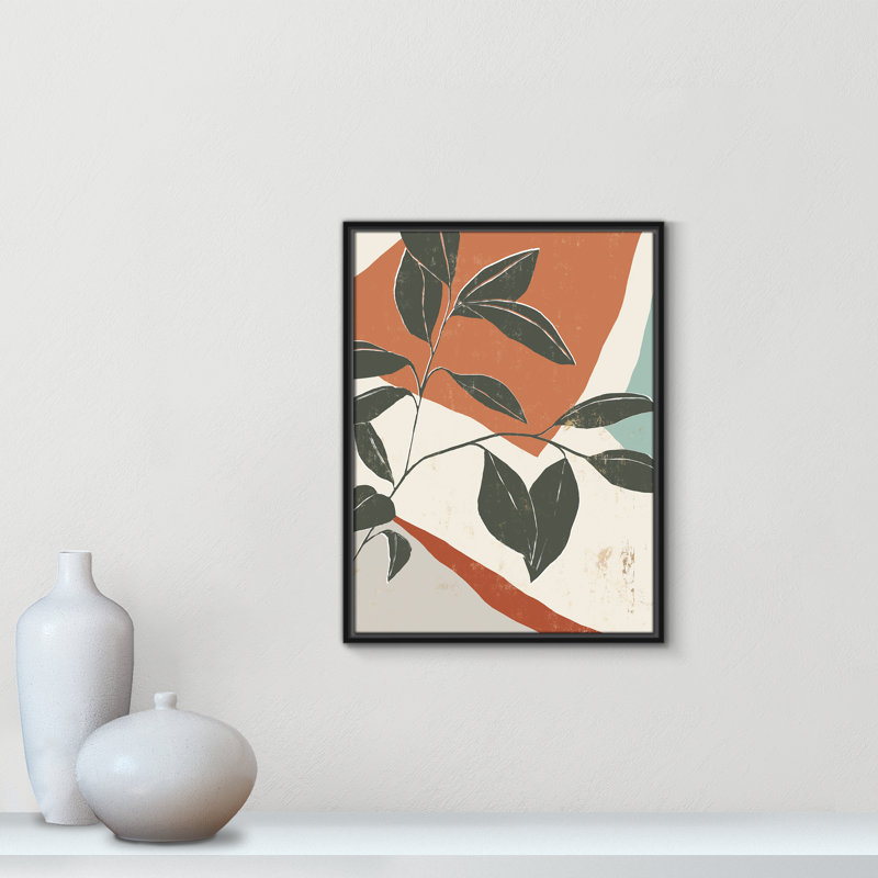 Cutout Leaves I by Isabelle Z, Black Framed, 25.5" H x 19.5" W x 2" D