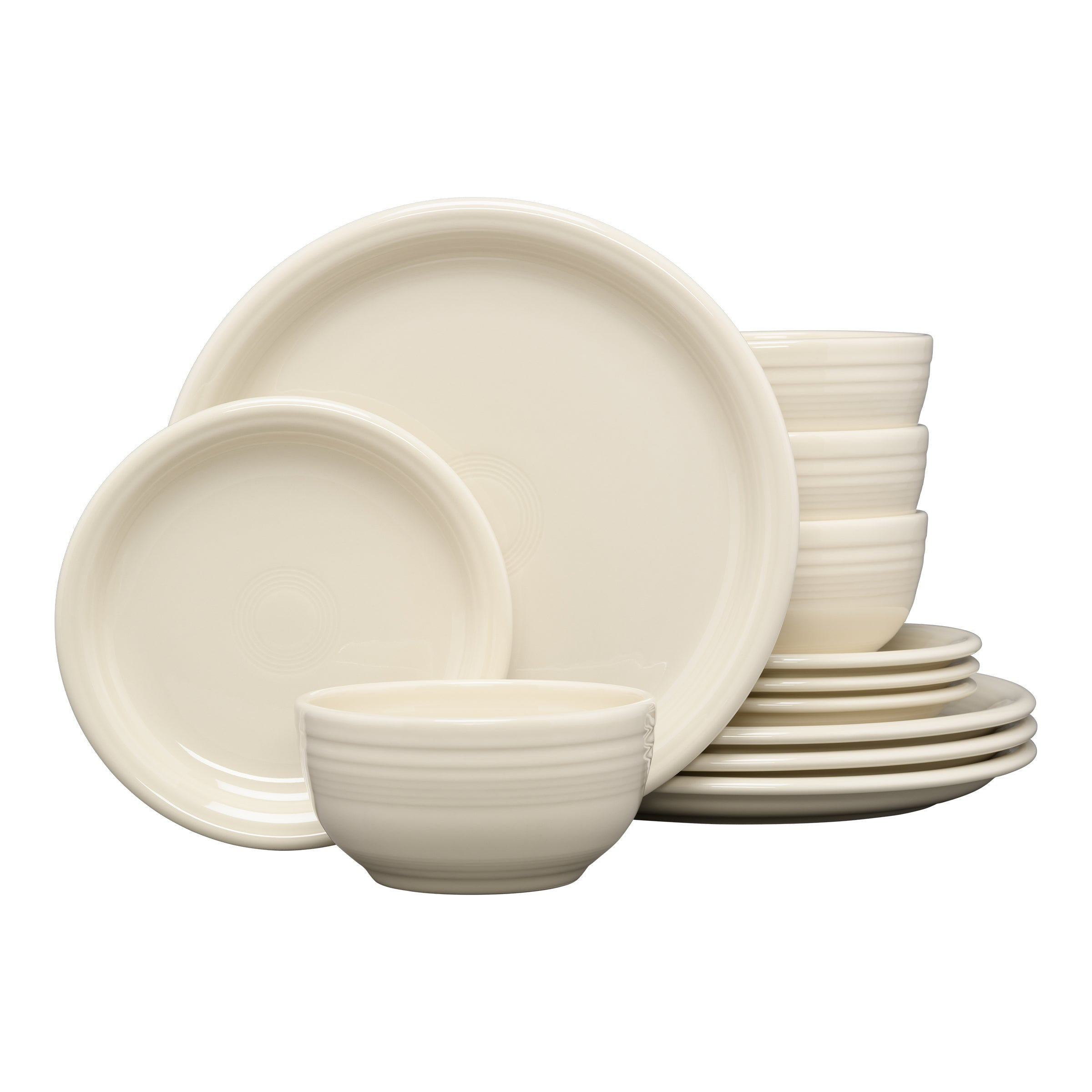Fiesta Bistro Coupe 12-Piece Dinnerware Set, Service for 4 - Linen