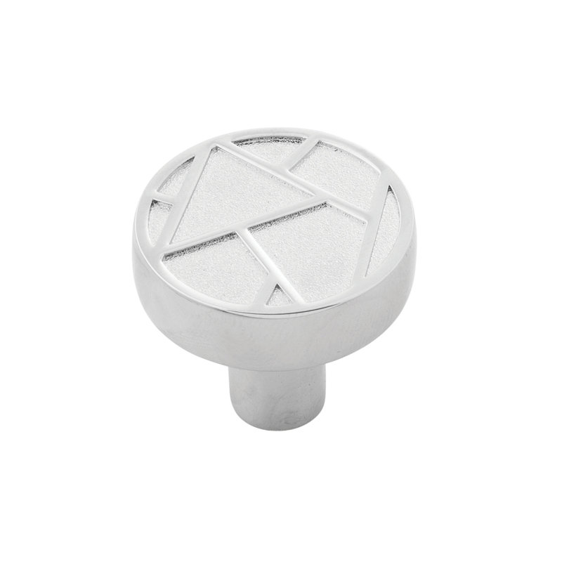 Bouton rond de 1,38 po de diamètre, Chrome