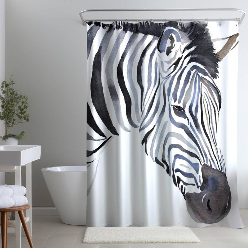 Caedon – Polyester Shower Curtain, Dye Sublimation Print, 71" W × 74" L