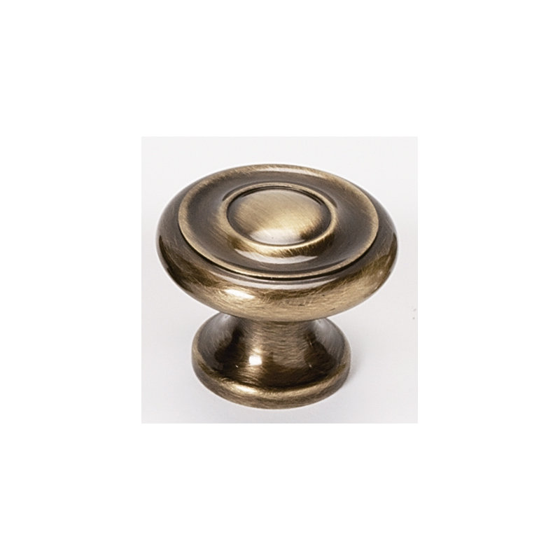 Mushroom Knob, 1.13" H x 1.5" W x 1" D, Antique English