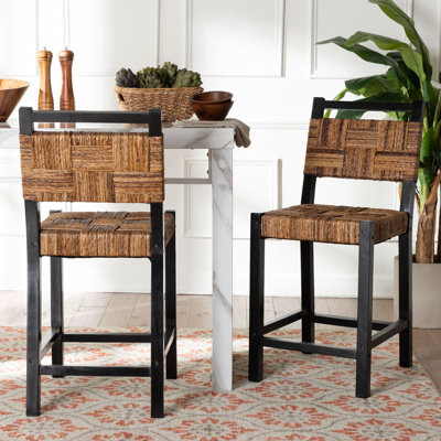 Ensemble de 2 tabourets de comptoir Bali & Pari Raniya Seagrass