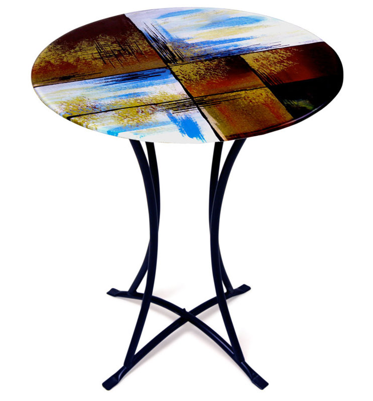 Glass Top End Table