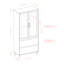 Jimi Glass Door China Cabinet with Lower Drawer Storage-1300721697