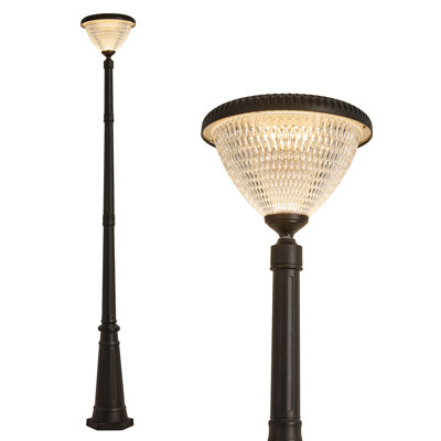 Lampadaire solaire pour l'extérieur avec éclairage blanc et RVB, lampadaire imperméable avec télécommande