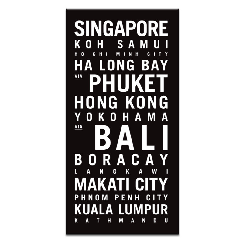Tram Scrolls - Print on Canvas, 103.5cm H x 52.5cm W x 4.5cm D