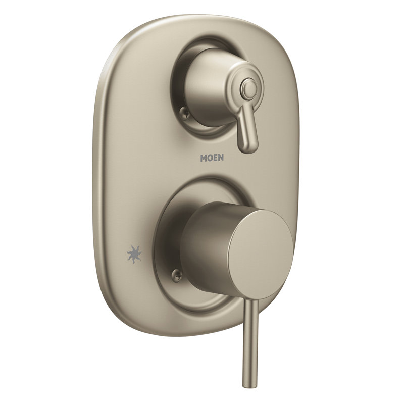 Garniture de robinet de douche thermostatique à trois fonctions Align, Nickel brossé