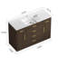 Meuble-lavabo de 48 po avec rangement spacieux et lavabo en céramique-128923577