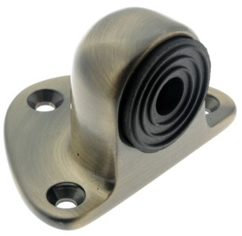 Solid Brass Floor Mount Stop, Antique Brass