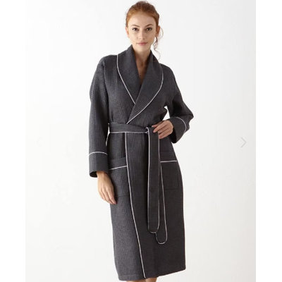 Turkish Cotton Waffle Girl / Woman+ Mid-Calf Bathrobe with Pockets and Hood for Kids