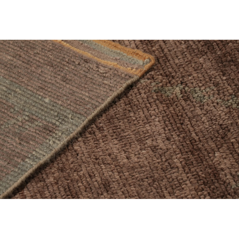 Moroccan Handmade Kilim Wool Geometric Area Rug, Square 4'