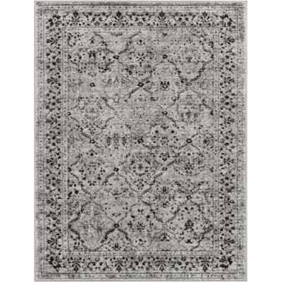 Zazzle Argos Vintage Modern Floral Gray Area Rug