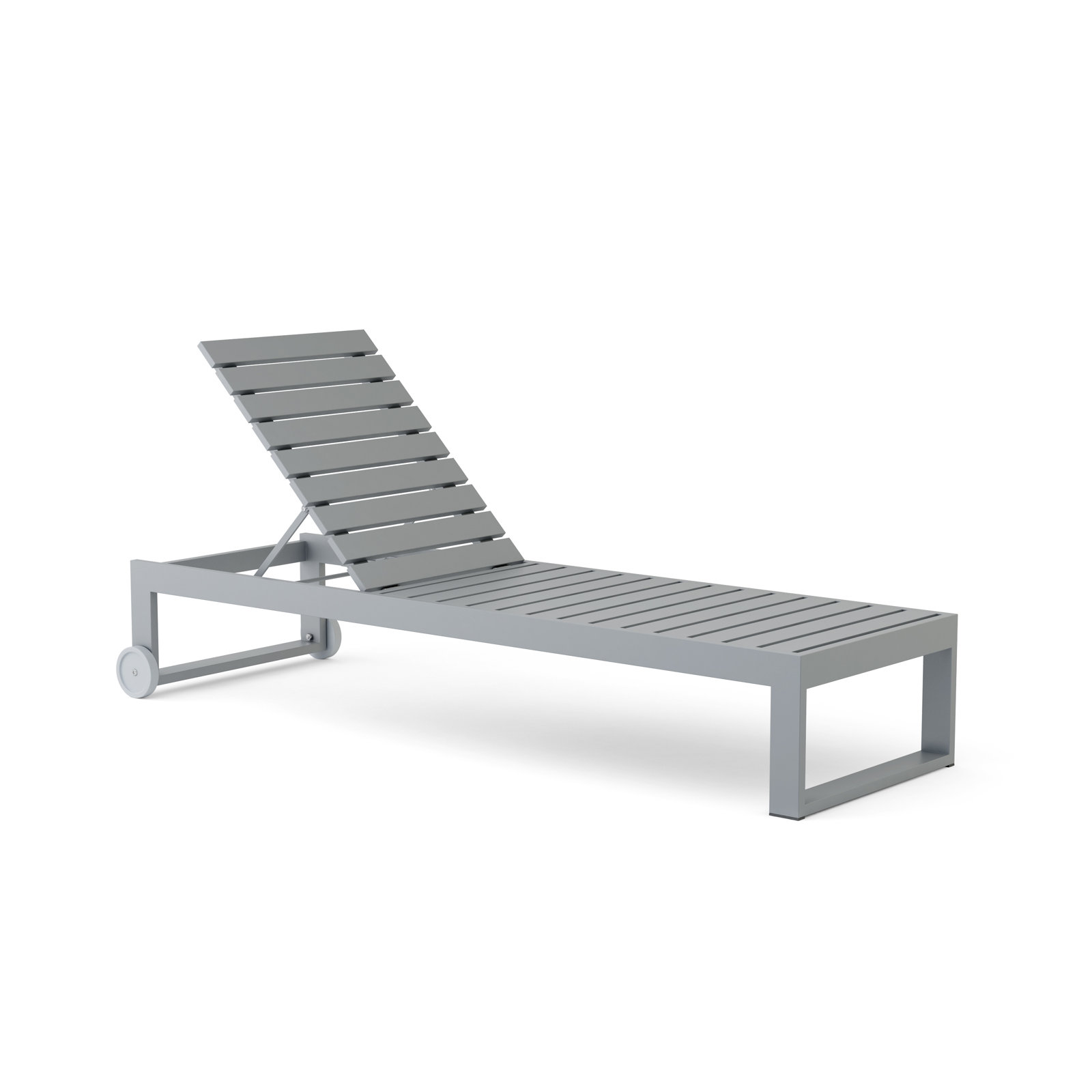 Granham 83'' Outdoor Powder Coated Aluminum Chaise Lounge