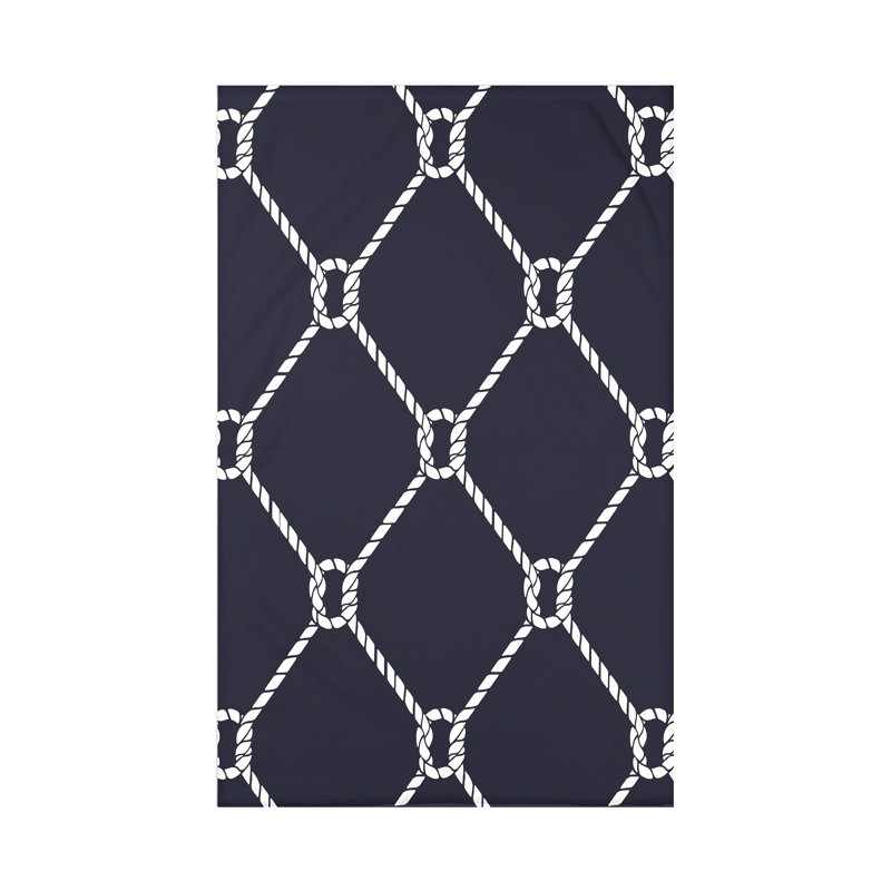 Couverture polaire Nautical Nights Ahoy, L 60 po x l 80 po x P 0,5 po, Bleu marine