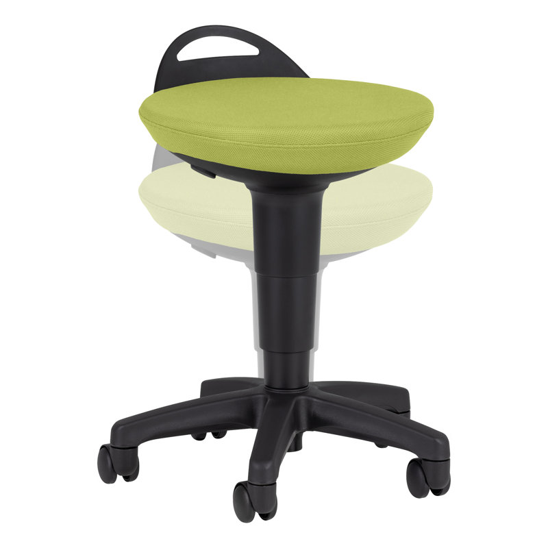 Tabouret roulant à hauteur réglable , Vert fougère