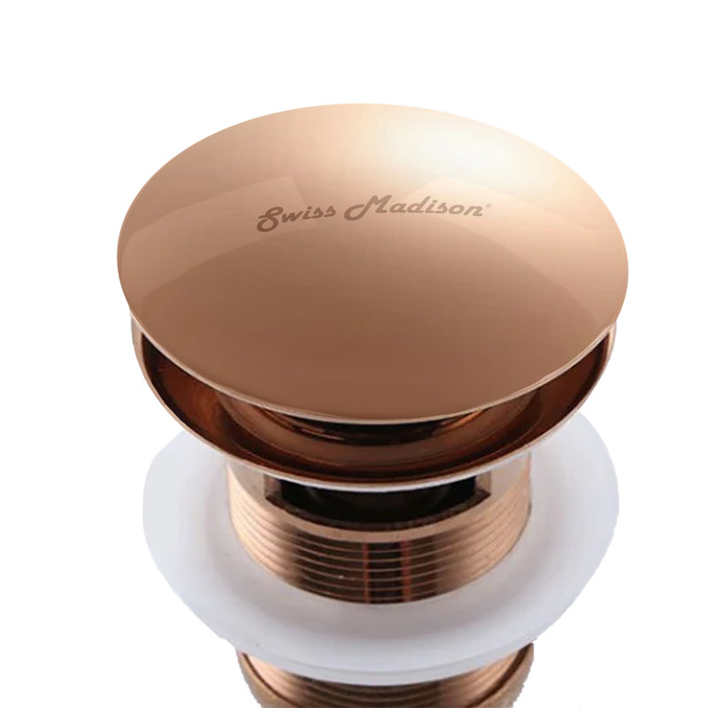 Swiss Madison Pop-Up Bathroom Sink Drain, Rose Gold