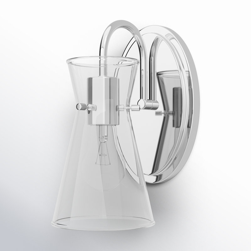 Ambrette Maia Dimmable Bath Sconce, Polished Chrome