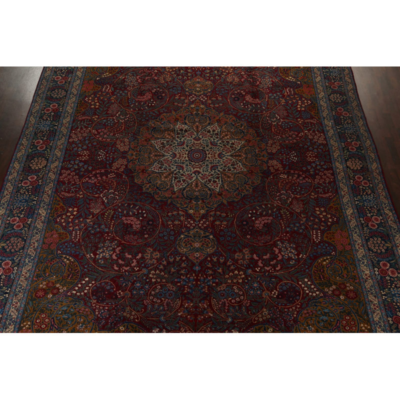 Tapis unique en laine noué à la main de style années 1900 de 13 pi 4 po x 19 pi 2 po Tabriz