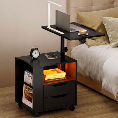 Table de chevet 2 tiroirs 23,6 po