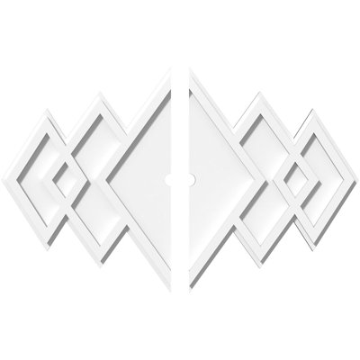 Médaillon de plafond contemporain en PVC de qualité architecturale 26 po x l 26 po x H 17 3/8 po x P 1 po x P 8 po x P 1 po