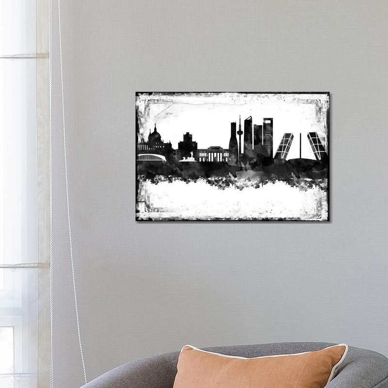 Madrid Film by WallDecorAddict - Wrapped Canvas Gallery-Wrapped Canvas Giclée, 66.04 cm H x 45.72 cm W