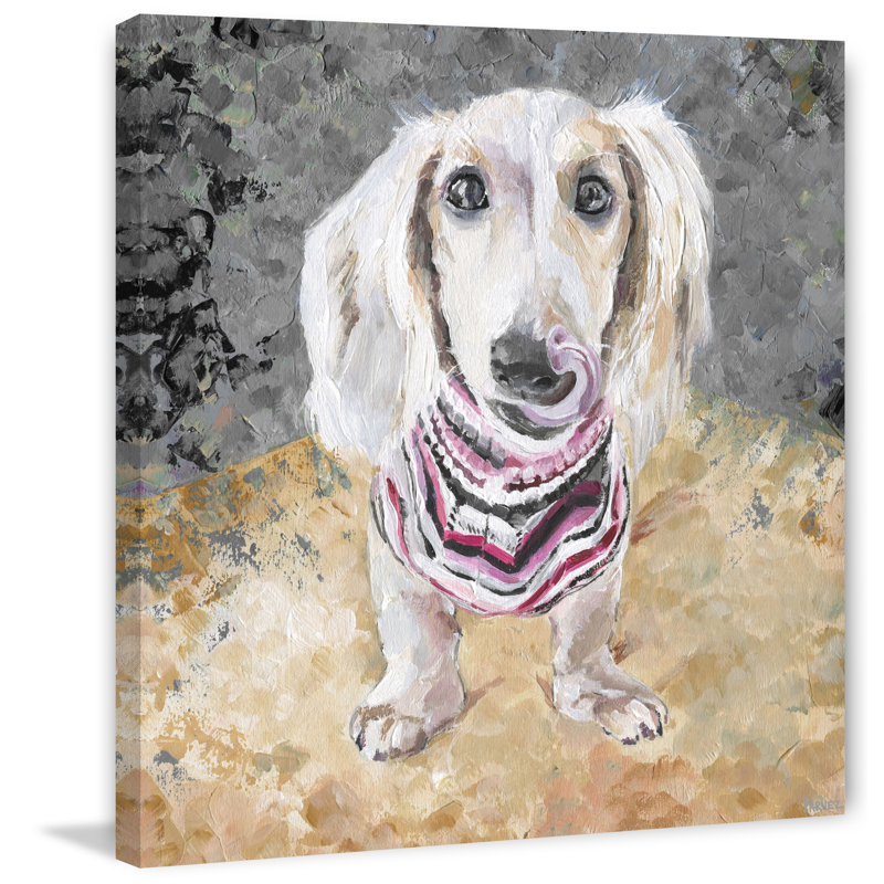 Parvez Taj - Wrapped Canvas Painting, 20cm H x 20cm W
