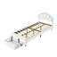 EU & UK Size Smart LED White Velvet Upholstered Bed Frame With Storage Drawers, Scalloped Petal Headboard & App Controlled RGB LED, 90/140X200cm & 120X190cm-983848356