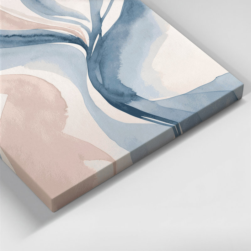Aquarelle sur toile grise abstraite, H 11 po x l 14 po
