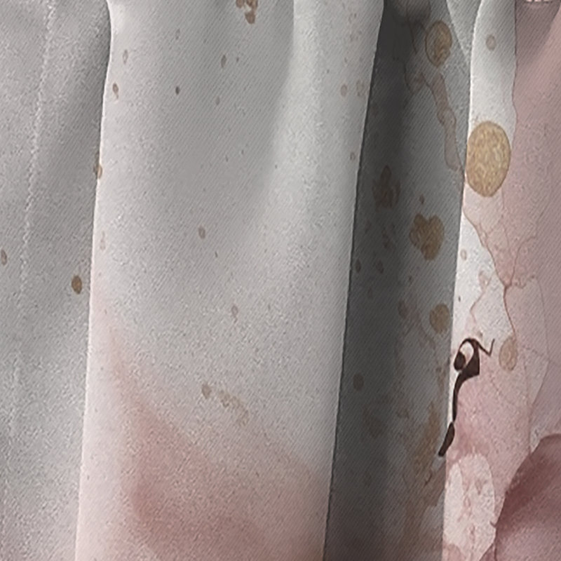 Pink Gold Marble Texture I - Abstract Marble Blackout Abstract Curtain - 1 Panel, 52" W x 63" L