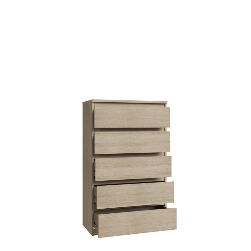 Priyaka 5 - Drawer Rectangle Accent Chest, Beige