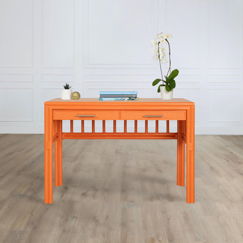 Colony Writing Desk, Citrus Orange