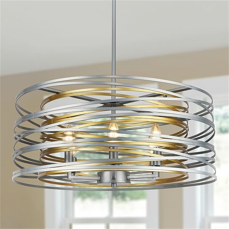 Grand lustre circulaire rétro