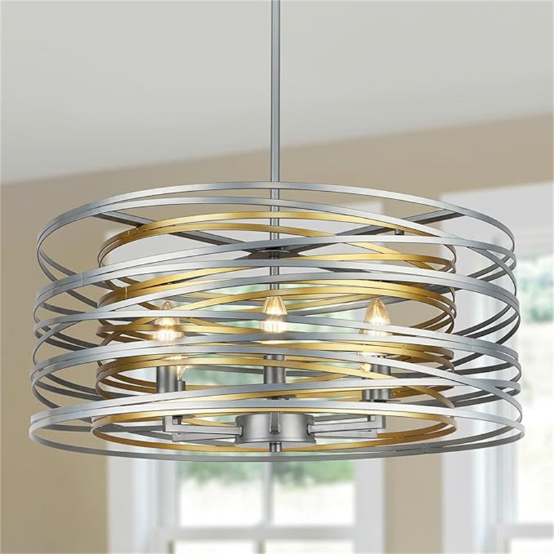 Large Retro Circular Chandelier