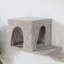 Arbre à chat mural, meuble pour chat avec 2 maisonnettes pour chat, 3 tablettes murales pour chat, 2 échelles, 1 perchoir pour chat, poteaux à griffer et coussin en sisal