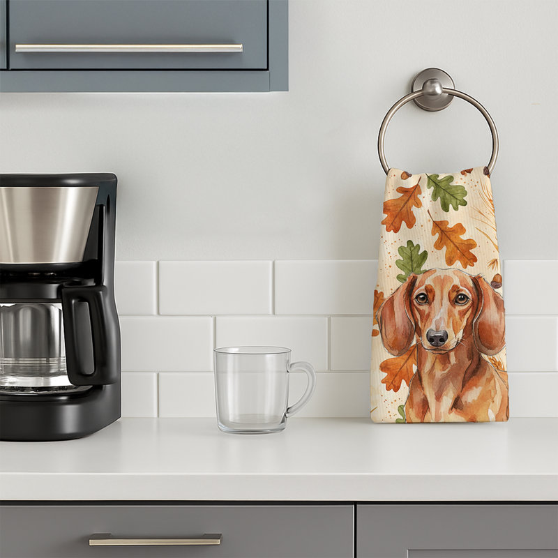Serviette de cuisine tricolore Sheltie, Red Brown Dachshund