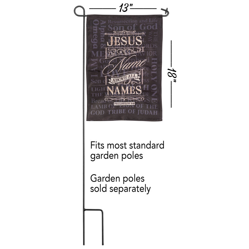Drapeau de jardin en polyester 13 x 18 po Dauphin