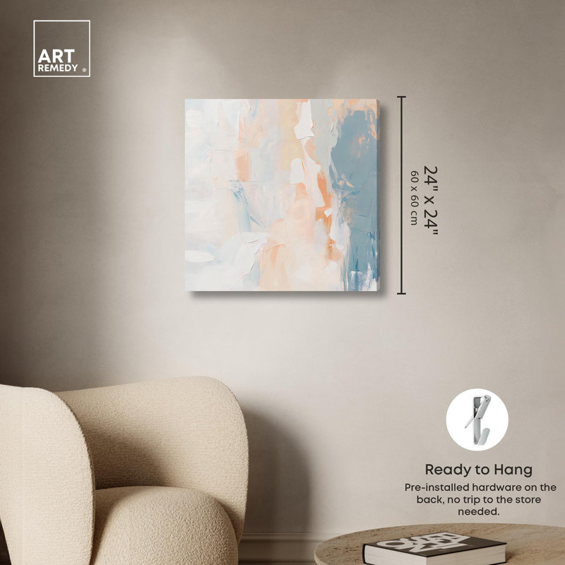 «Gossamer Light» par Art Remedy, H 12 po x l 12 po, Toile tendue, Toile tendue
