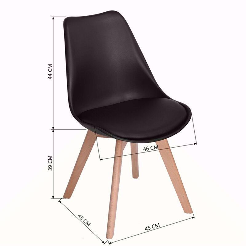 Chaise d'appoint Acushnet, Noir