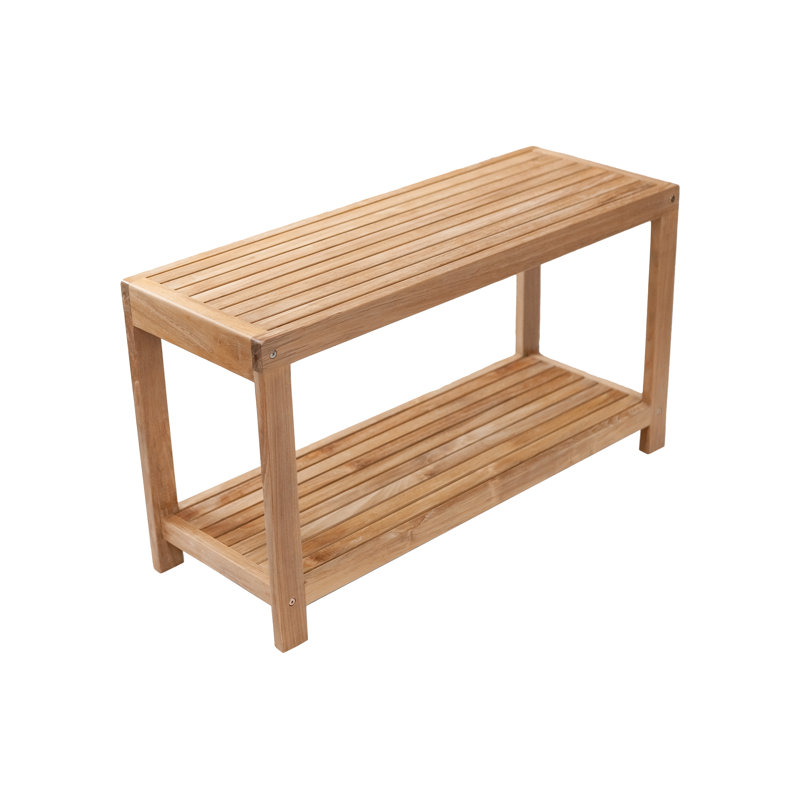 Banc de douche en teck de 35,5 po