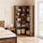 Duanna Farmhouse Bookshelf Corner Bookcase 72.8” Large Bookcase Wood Bookshelf Tall L Shaped Bookshelf 5 Tier Corner Shelf Display Rack Etagere Shelf Storage For Office Bedroom (Half Panel, Retro)-1296802917