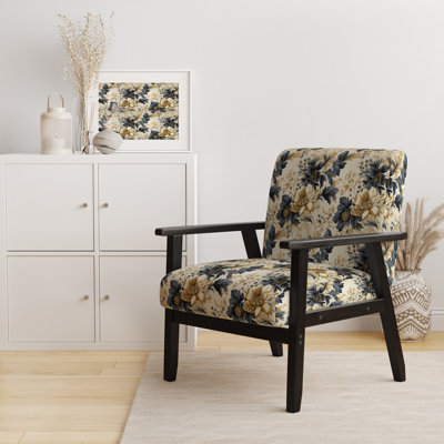 Fauteuil rembourré doré et blanc doré et doré Damerie Reverie