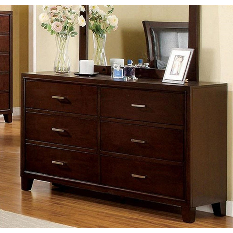 Commode double 6 tiroirs DiPippo, Brun