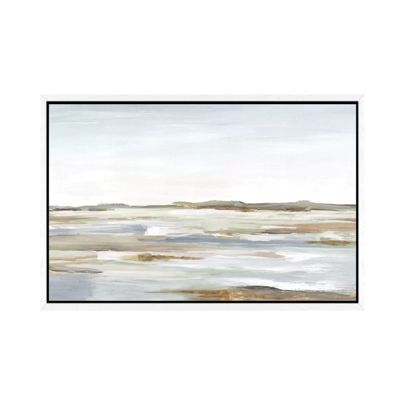 Brimming With Light by Eva Watts - Painting on Canvas, 101.6cm H x 152.4cm W x 3.81cm D, White Framed
