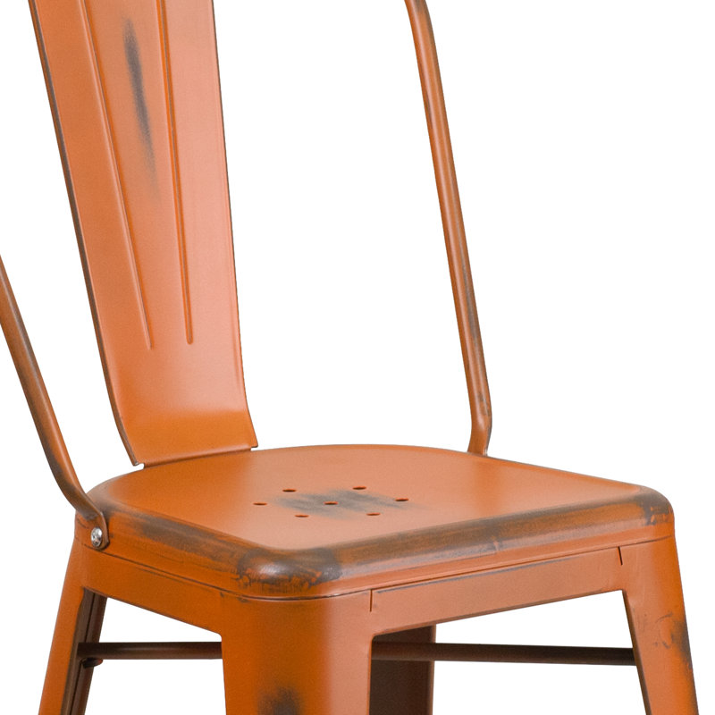 Tabouret de bar Iddings, Orange vieilli, 1, Tabouret de bar (siège d'une hauteur de 30 po)