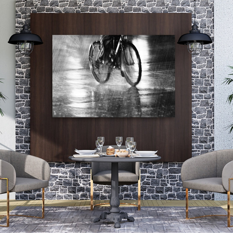 «Night Ride Splash», art mural contemporain contemporain, 40" H x 60" W