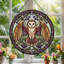 Panneau de vitrail de hibou teinté ， 7,8 H-1760549767