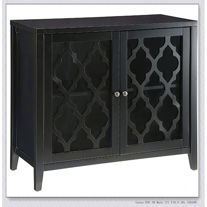 Black Console Table with Shelf Inside
