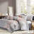 Printed Cotton Sateen Comforter Set Grey/Peach Twin/Twin XL-117509037-117509035