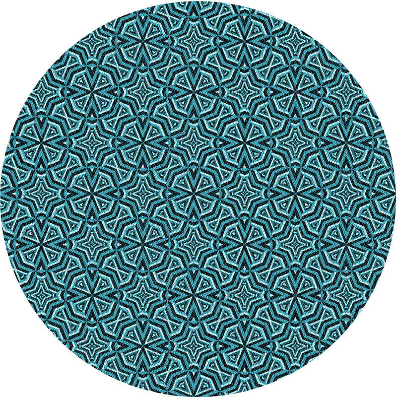 Geometric Indoor Rug, Round 8'
